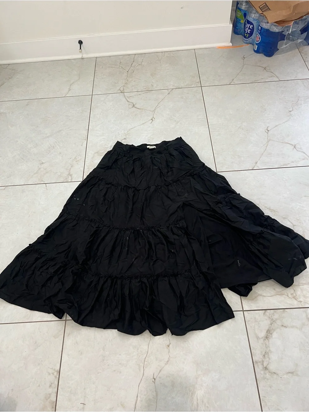 Jason Wu Black Tiered Skirt Size Medium